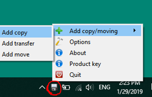 Ultracopier for Windows -taskbar icon