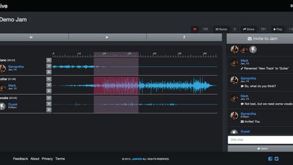 Integrated recording DAW and social activity feed