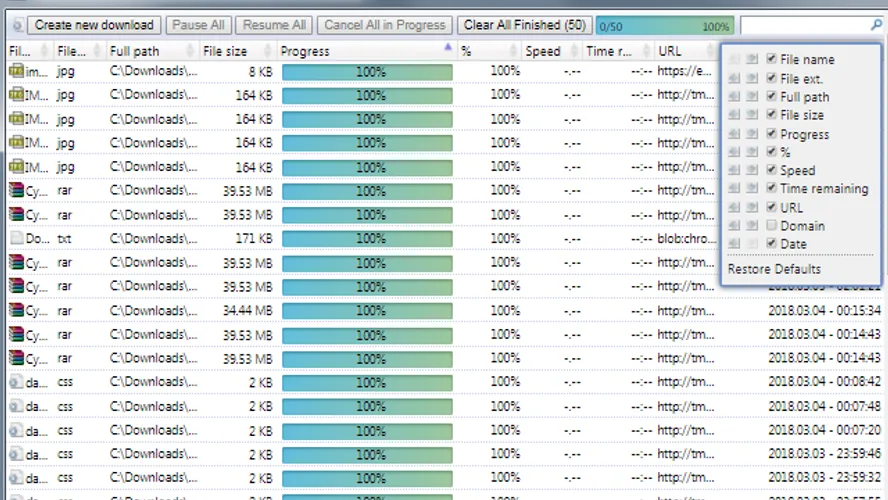Download Manager (S3) View and manage downloads from a tidy statusbar