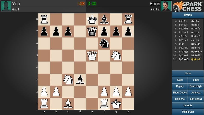 Frequent questions about SparkChess, the online chess game