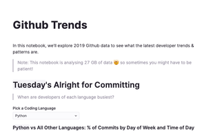Publish visually polished interactive notebooks.