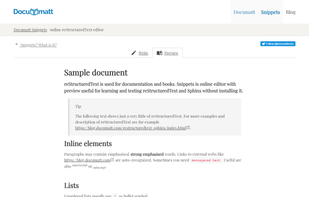 Documatt Snippets screenshot 1