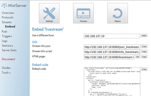 MistServer screenshot 1