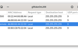 gWakeOnLan screenshot 1