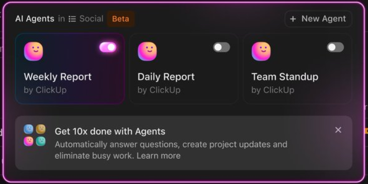 ClickUp introduces Autopilot Agents for automated AI reports and standups