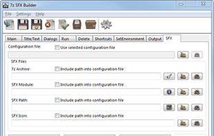 7z SFX Builder screenshot 1