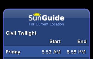 Civil twilight screen