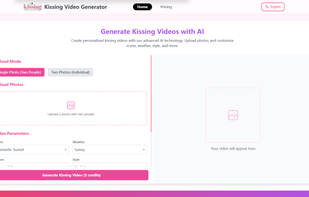Kissing Video Generator screenshot 1