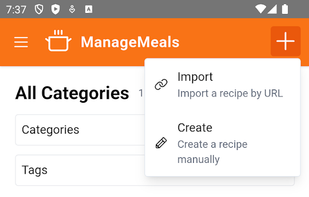 ManageMeals screenshot 2