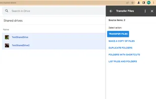 Google Drive add-on: action mode