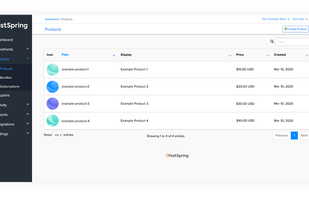 Easily search and navigate through your products in the updated Product Library page.