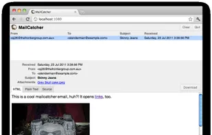 MailCatcher screenshot 1