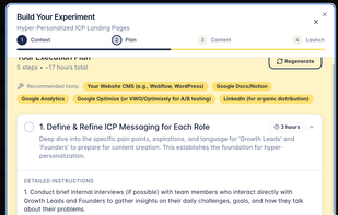 Co-Create experiments based on your requirements