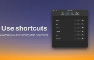 If you prefer manual control over your workflow, then you can use shortcuts for your layouts.
