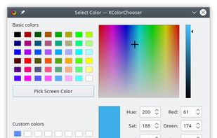 KColorChooser screenshot 1