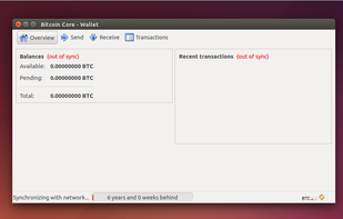 Bitcoin Core screenshot 1