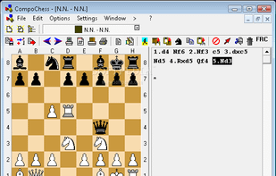 This is the main window of CompoChess that allows you to access all the functions of the application.