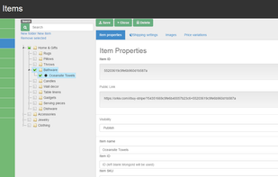 Simplified item editor, drag and drop category manager, infinite subcategories 