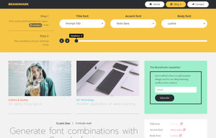 Brandmark font generator screenshot 1