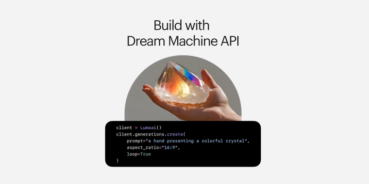 Luma AI launches Dream Machine API for advanced video generation in apps and services image