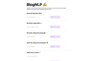 BlogNLP screenshot 1