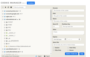 Cookie Editor screenshot 1