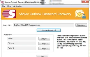 Shoviv Outlook Password Recovery screenshot 1