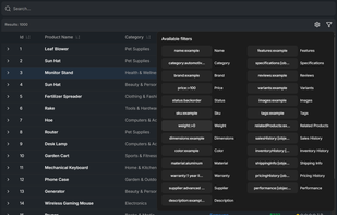 Advanced search and filtering out-of-the-box
