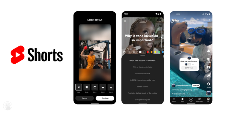 YouTube Shorts adds artificial voiceovers, auto-captions, & a new auto layout tool image