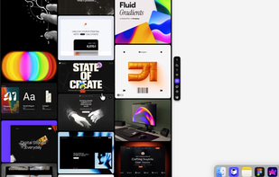 Desktop app screenshot of the masonry mode