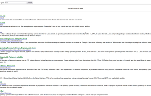 Example of search results on FrogFind.