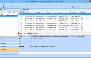 SysTools Windows Live Mail Converter screenshot 1