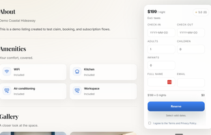 Website of a Property Demo made with the app 2