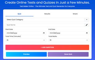 Screenshot of Test Maker