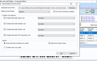 Excel Barcode Label Designing Software screenshot 1