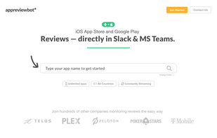 Search for your app on our homepage to get started.
