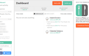 Splitwise screenshot 1