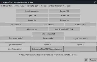 System command action type