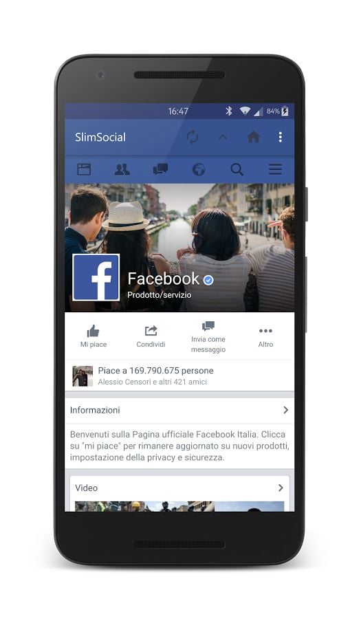 Facebook Lite: social network testing slim app for slow phone