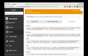 RestDB.io screenshot 1