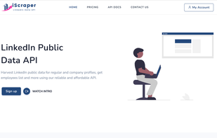 iScraper landing page.