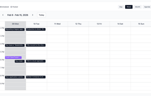OpenTweet calendar for scheduling tweets