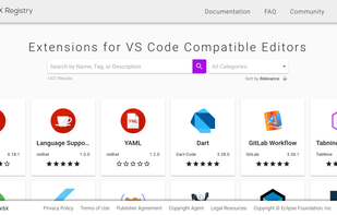 Open VSX screenshot 1