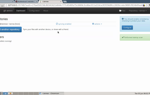 Browser UI: Dashboard