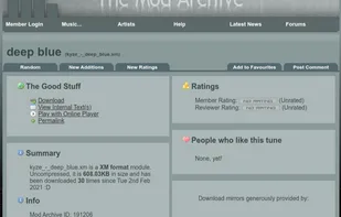 A selected song page