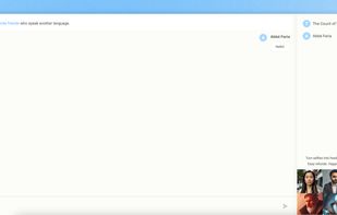 conversation page person #1 (speaking in English)