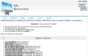 MyEpisodes.com screenshot 1
