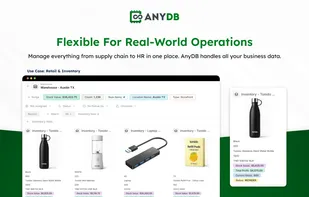 Flexible for Real-World Operations
Manage everything from supply chain to sales in one place. AnyDB handles all your business data.