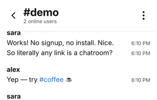 Blarb chat screenshot 2