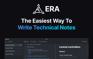 ERA - The Easiest Way To Write Technical Notes
